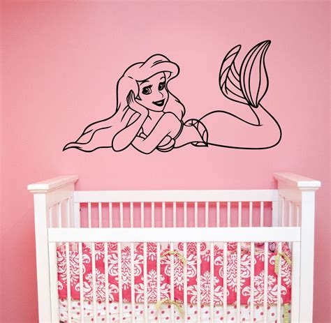 Little Mermaid Wall Decal Princess Ariel Vinyl Sticker Disney Etsy