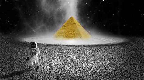 Download Wallpaper 1920x1080 Astronaut Planet Pyramid