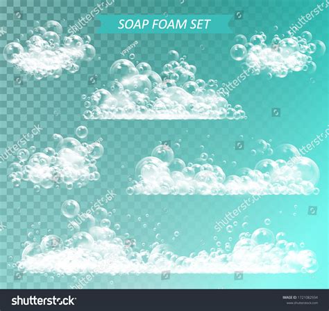 Soap Foam Bubbles Isolated Vector Illustration Stock Vector Royalty Free 1721082934 Shutterstock