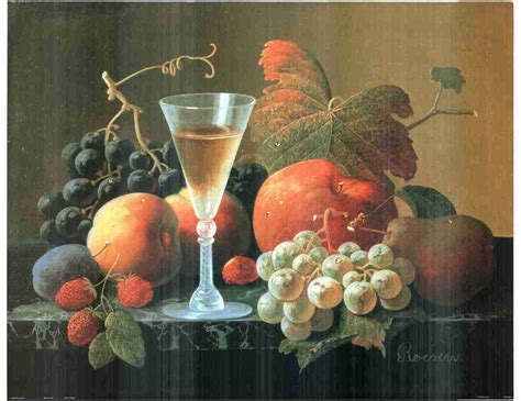 Wine And Fruit Still Life Kitchen Food Posters Wall Art Posters