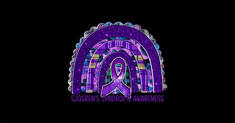 Sjogrens Syndrome Awareness Rainbow Ribbon Hope Love Sjogrens