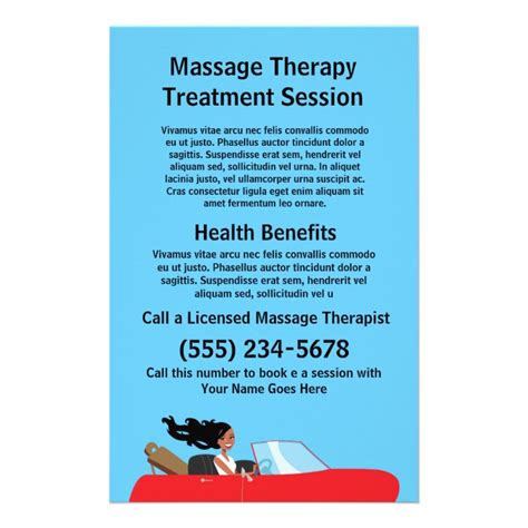 massage therapist flyer zazzle