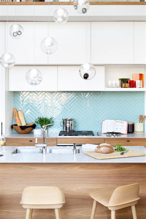 9 Inspirational Kitchens With Geometric Tiles Contemporist