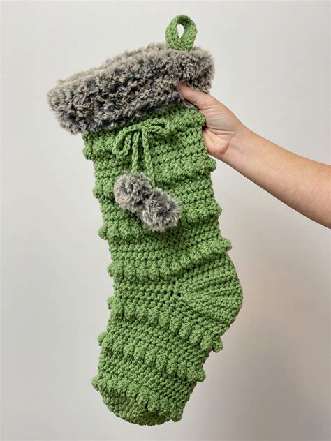 Free Easy Crochet Christmas Stocking Patterns The Faux Fur Yarn Details