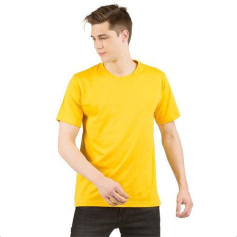 Mens Yellow Round Neck T Shirts Age Group Adult At Best Price In
