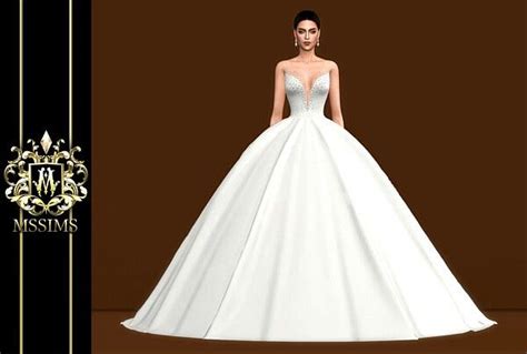 Marry Me Gown From Mssims In 2021 Gowns Sims 4 Mods Clothes Black