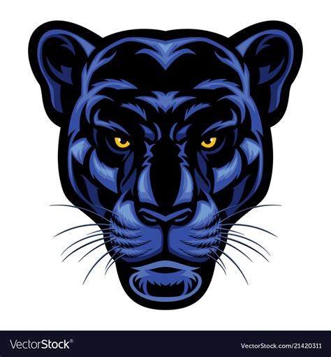 Black Panther Head Royalty Free Vector Image Vectorstock