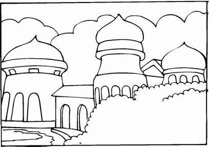 Coloring Indonesia Building Pages Buildings Freecoloringpagefun Patterns