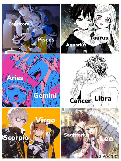Anime Couples Zodiac Signs Anime Wallpaper Hd