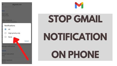 How To Stop Gmail Notification On My Phone Youtube