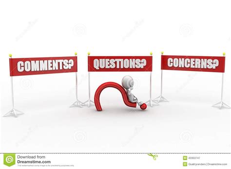 3d Man Questions, Comments And Concerns Stock Illustration ...