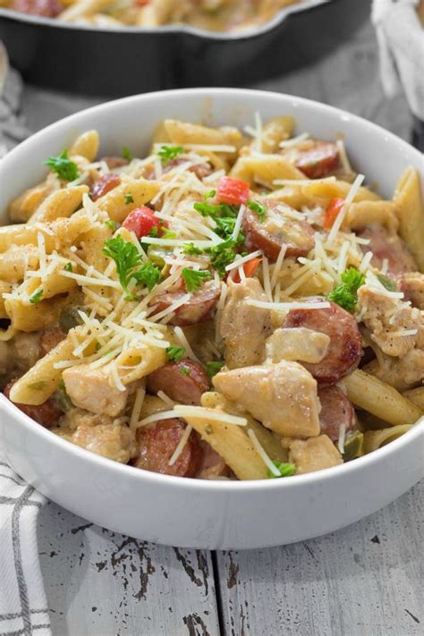 I used chicken tenders, but you can really use any cut of chicken you prefer. Cajun Chicken and Sausage Pasta | Recipe in 2020 | Easy ...
