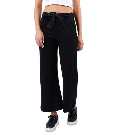 Hotfits Women Stylish Wide Bottom Black Track Pant S