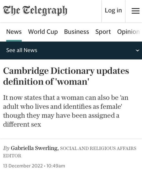 cambridge dictionary updates definition of ‘woman r conspiracy4plebs