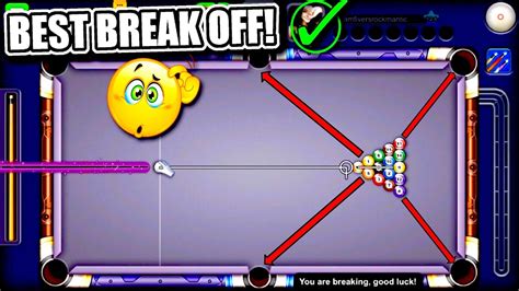 Start by placing the cue ball all the way to the right on the baulk line and. 8 Ball Pool - BEST BREAK OFF EVER!! - How to Break in 8 ...