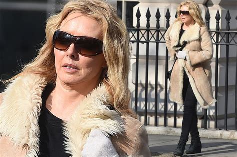 Carol Vorderman Wraps Up In Stylish Shearling Coat As She Goes Fresh Faced Out And About In
