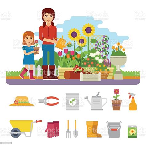 Woman Gardener Stock Illustration Download Image Now Istock