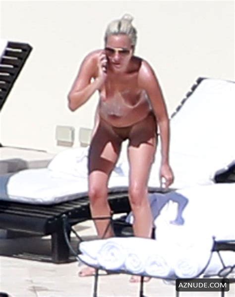 Lady Gaga Topless Sunbathing In Mexico With Friends AZNude