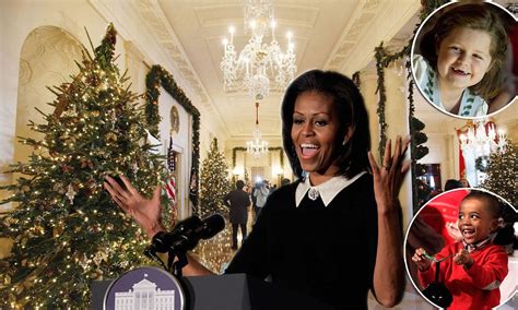 First lady michelle obama gives military families a personal tour of the white house christmas decorations. White House Christmas: Michelle Obama unveils holiday ...