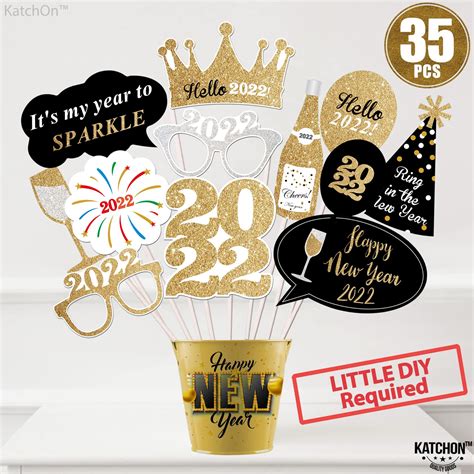 Buy New Years Photo Booth Props 2022 Pack Of 35 New Years Eve Party