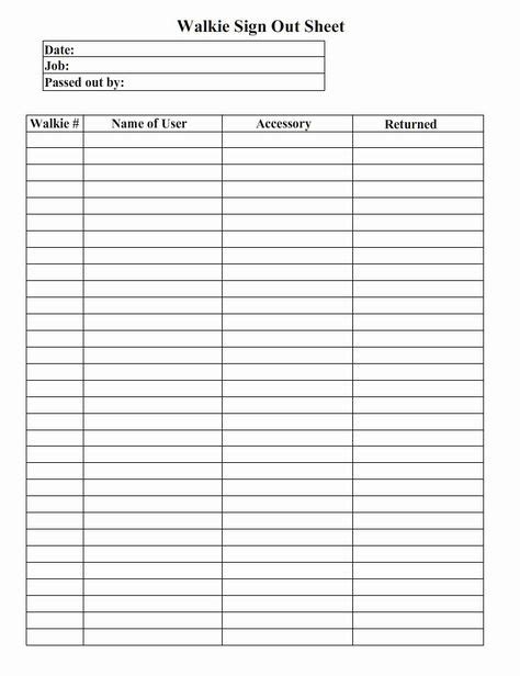 Equipment Checkout Form Template Awesome Best S Of Tool Sign Out