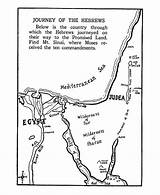 Bible Coloring Moses Testament Printables Peninsula Sinai Map Crafts Story Sunday Wilderness Exodus Designlooter Egypt Land Israel Activities Wandering 58kb sketch template