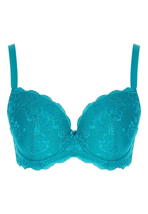 Womens Turquoise Dd Lace Bra Peacocks