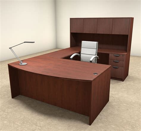 5pc U Shaped Modern Executive Office Desk Ot Sul U14 H2o Furniture
