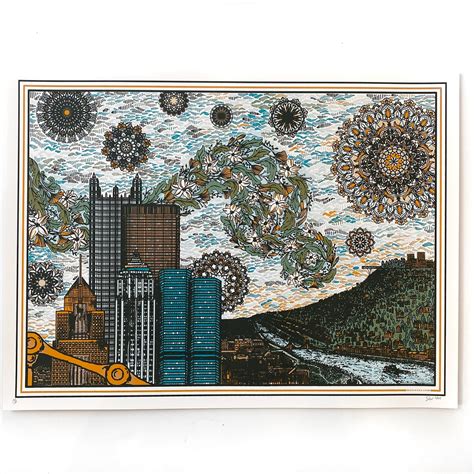 Starry Pittsburgh Night Print Love Pittsburgh