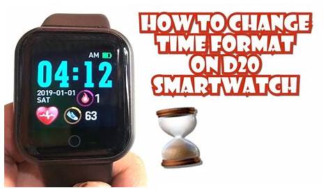 HOW TO CHANGE THE TIME FORMAT ON YOUR D20 SMARTWATCH | TUTORIAL