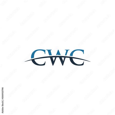 Initial Letter Cwc Overlapping Movement Swoosh Horizon Logo Company
