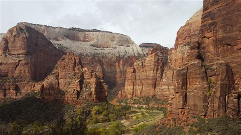 View Of Zion Canyon From Hidden Canyon Trail Zion National Park Utah
