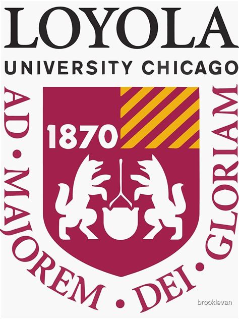 Loyola University Chicago Sticker By Brooklevan Loyola University
