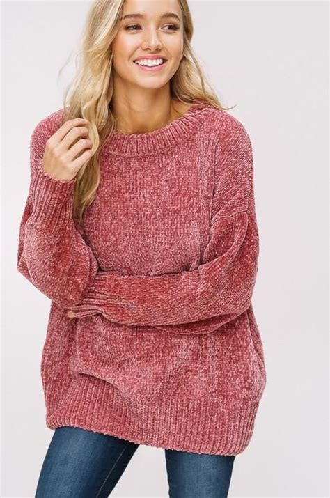 Rose Chenille Sweater Chenille Sweater