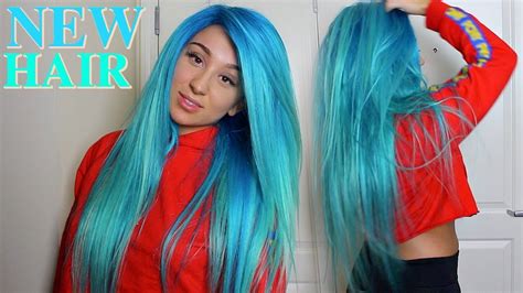 Dying Hair Ombre Turquoise To Mint Blue Youtube