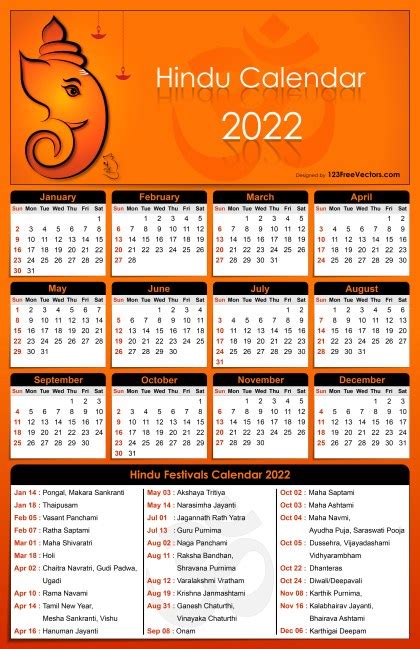 210 Printable Calendar 2022 Free Vectors Free Images 123freevectors