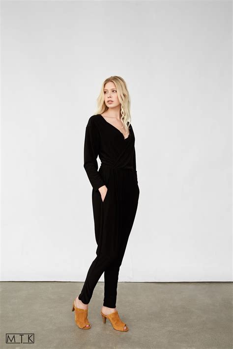 Plus size checked dresses for women. Overall w/Long sleeves - Slim - Black | MuffinTopKiller ...