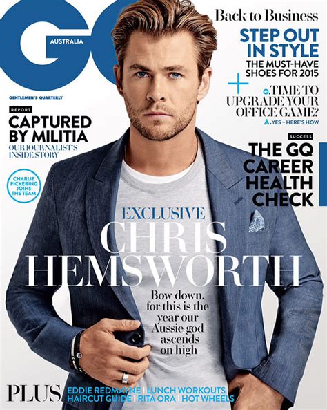 Chris Hemsworth Covers Gq Australia February 2015 Issue Talks