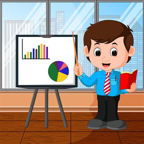 Businessman Presentation Cartoon 8022296 Vector Art At Vecteezy
