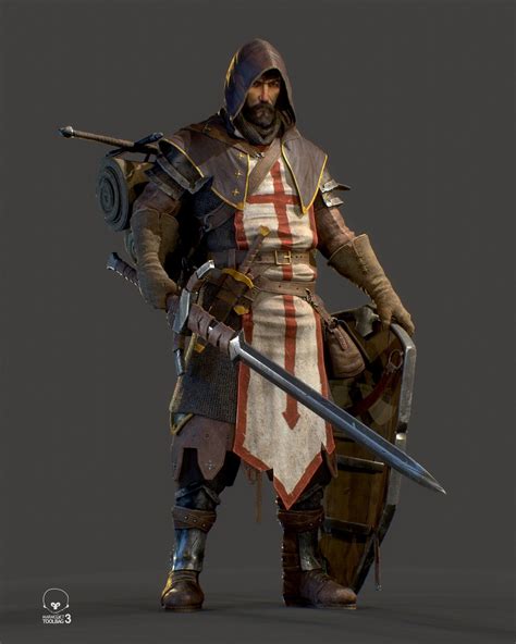 Artstation Knight Templar Otavio Liborio Cavaleiros Medievais
