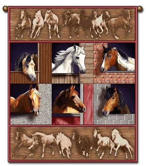 27x36 Horse Western Farm Tapestry Wall Hanging Pferde Dekorationen