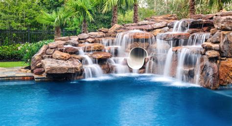 Swimming Pool Rock Waterfalls Backyard Design Ideas Bank Home Com