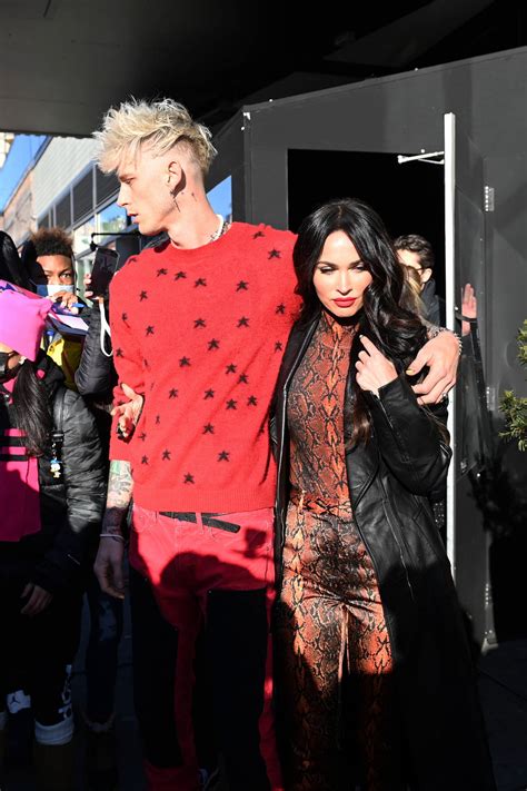 Megan Fox And Machine Gun Kelly Hold Hands As They Leave Their Hotel In New York City