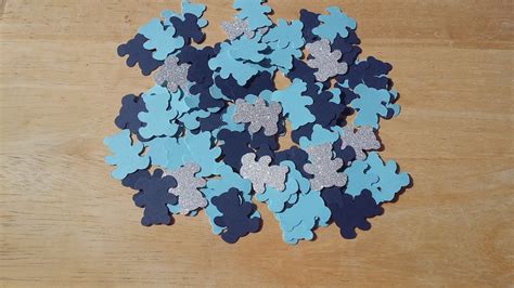 Navy Blue Teddy Bear Confetti Glitter Table Scatter Baby Etsy