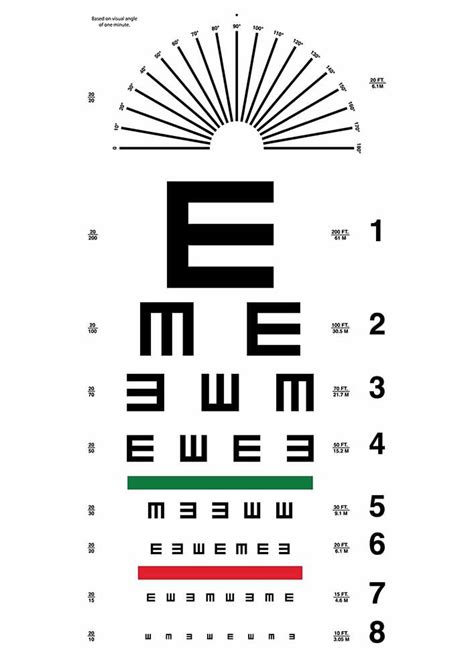 Snellen Eye Chart Print Instant Download Art Print Etsy