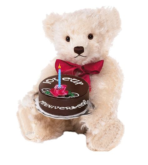 Que bonheur plaisir et réussite t'accompagne,joyeux anniversaire bb d'amour. Joyeux Anniversaire - Ourson, gâteau au chocolat | cartes ...