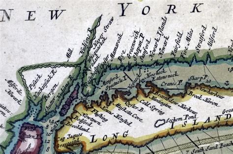 1702 Map Of New England New York And Long Island Etsy