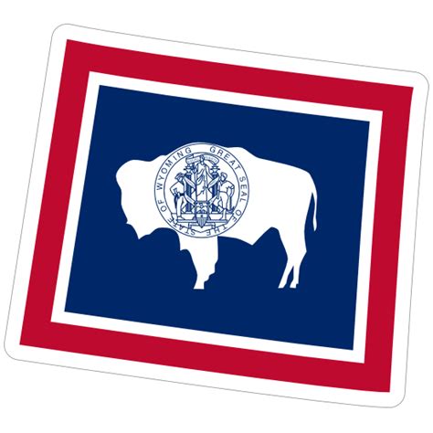 Wyoming Flag State Sticker