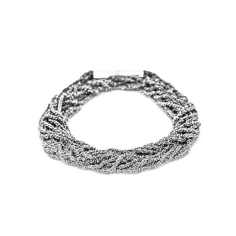 claudia milic contemporary sterling silver shine double bracelet designyard