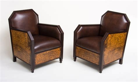 An eye catching and comfortable american art deco arm chair designed by karl emmanuel martin (kem) weber for lloyd manufacturing, circa 1935. Art Deco Club Chairs and Ottoman | CT Fine Furniture